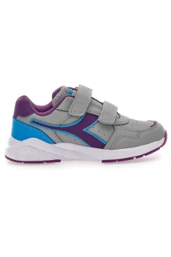 Sneakers grigie con velcro Diadora Falcon 5 SL JR V