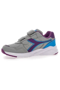 Sneakers grigie con velcro Diadora Falcon 5 SL JR V