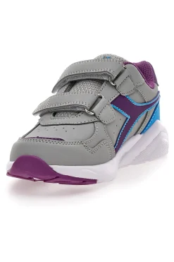 Sneakers grigie con velcro Diadora Falcon 5 SL JR V