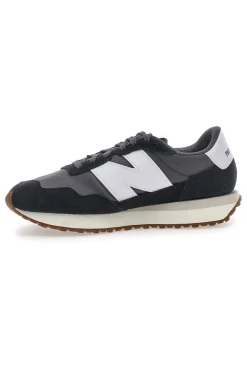 Sneakers grigie da ginnastica in pelle e tessuto New balance Ms237ga