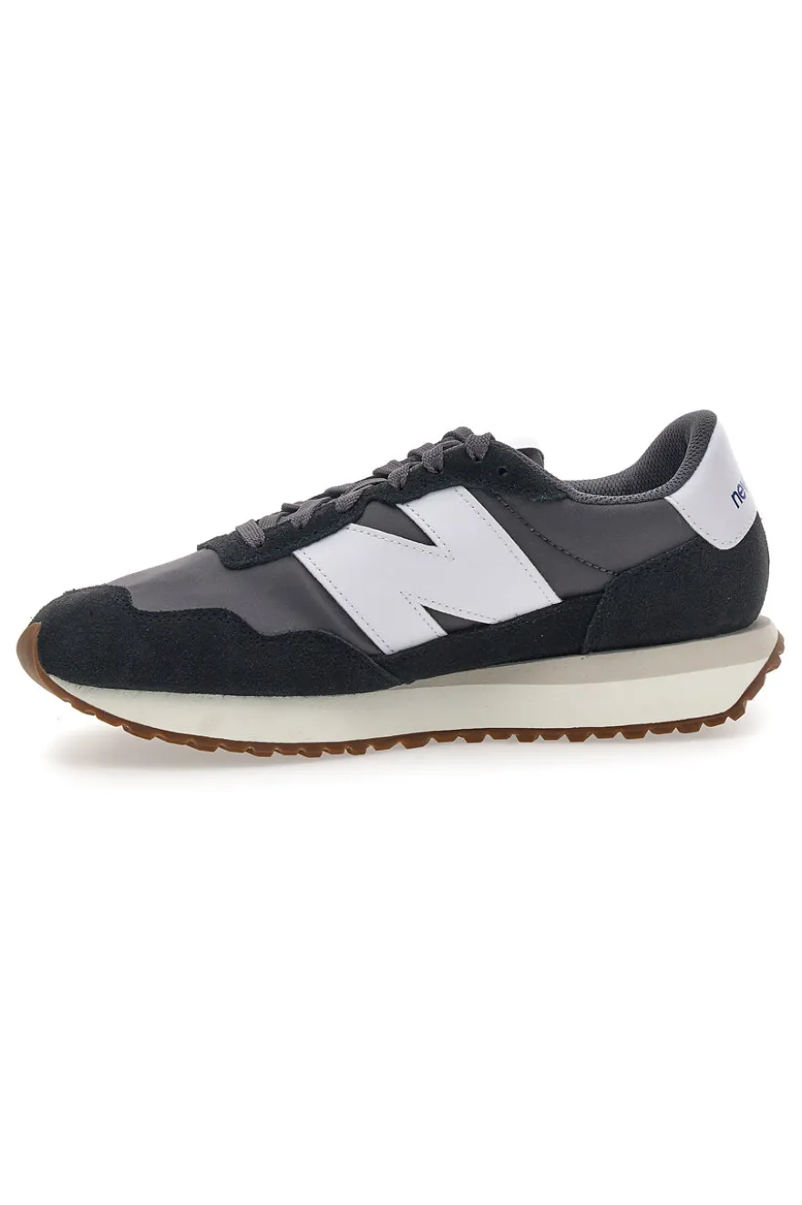 Sneakers grigie da ginnastica in pelle e tessuto New balance Ms237ga