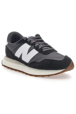 Sneakers grigie da ginnastica in pelle e tessuto New balance Ms237ga