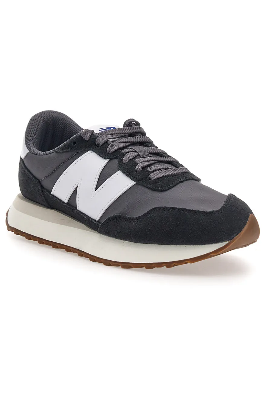 Sneakers grigie da ginnastica in pelle e tessuto New balance Ms237ga