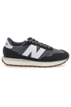 Sneakers grigie da ginnastica in pelle e tessuto New balance Ms237ga