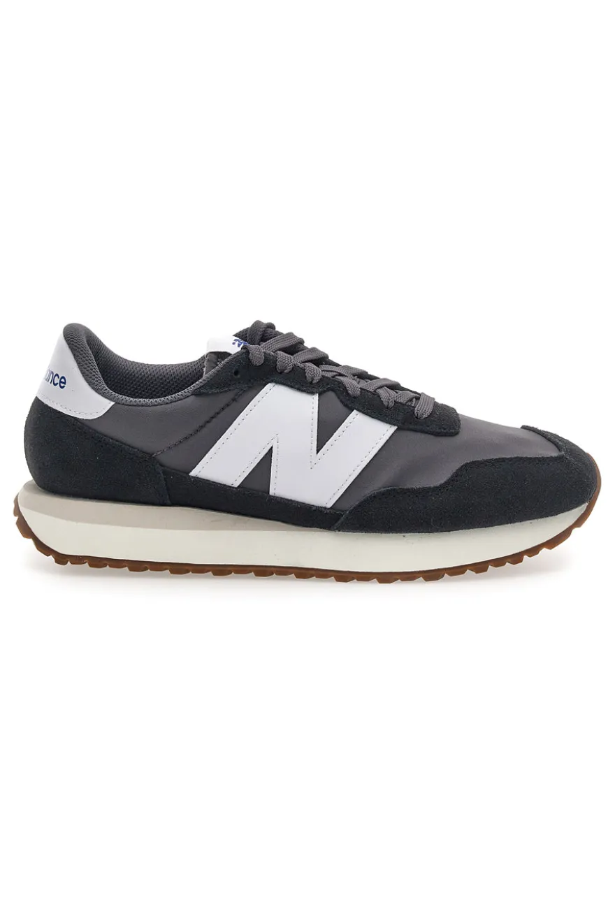 Sneakers grigie da ginnastica in pelle e tessuto New balance Ms237ga