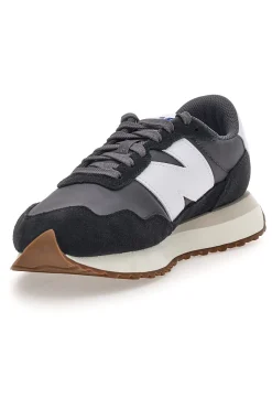 Sneakers grigie da ginnastica in pelle e tessuto New balance Ms237ga