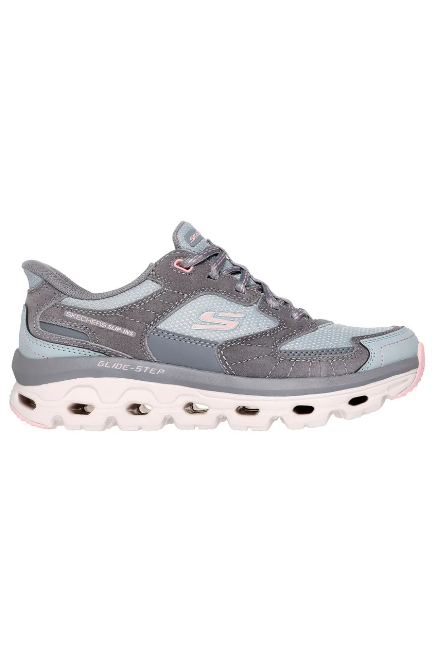 Sneakers grigie e azzurre con suola Glide-Step e Memory Foam Skechers Glide-Step Sole Paradise Valley