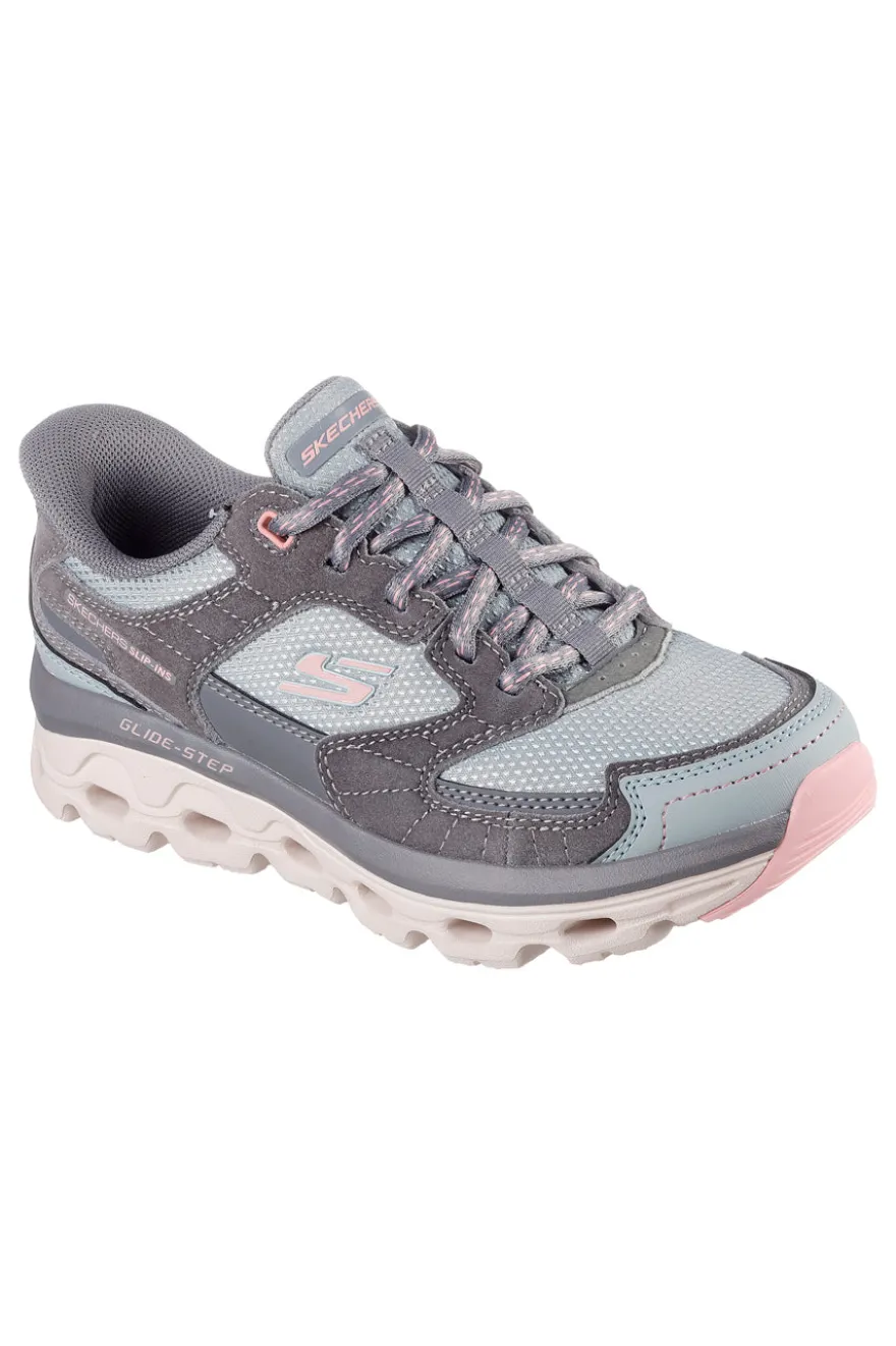 Sneakers grigie e azzurre con suola Glide-Step e Memory Foam Skechers Glide-Step Sole Paradise Valley