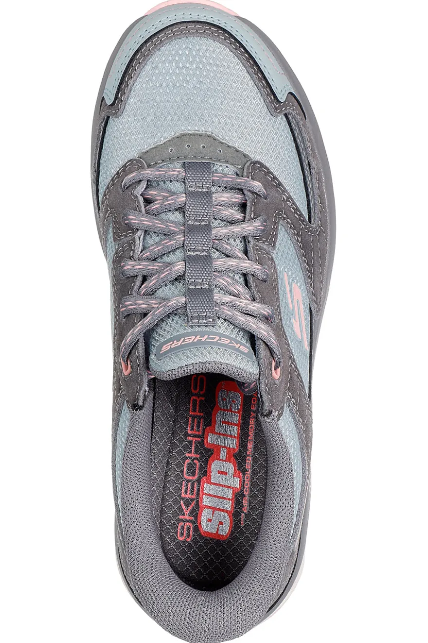 Sneakers grigie e azzurre con suola Glide-Step e Memory Foam Skechers Glide-Step Sole Paradise Valley