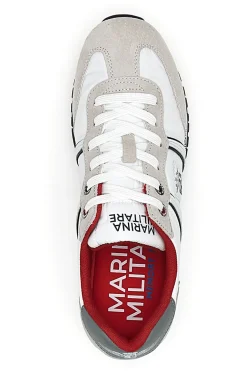 Sneakers Grigie e Bianche Con Lacci Marina Militare MM255