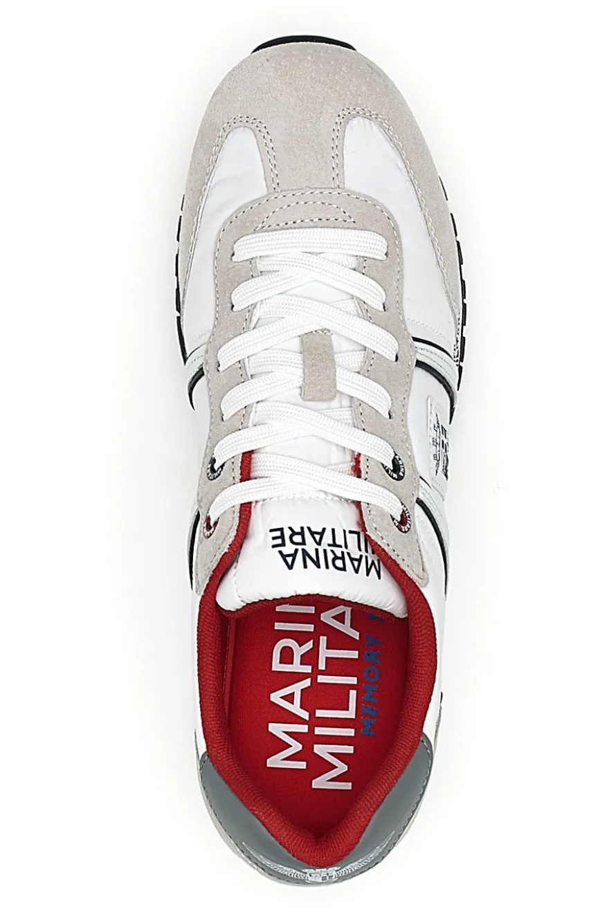 Sneakers Grigie e Bianche Con Lacci Marina Militare MM255