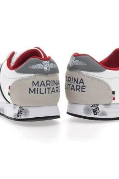 Sneakers Grigie e Bianche Con Lacci Marina Militare MM255