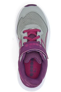 Sneakers grigie e fucsia sportive con strappo Diadora Snipe 3 JR