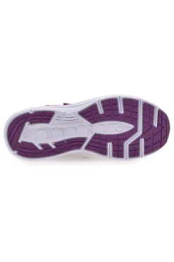Sneakers grigie e fucsia con strappo e lacci elastici Diadora Snipe 3 JR