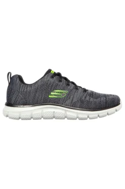 Sneakers Grigie e Lime Con Memory Foam Skechers Track Bucolo