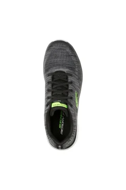 Sneakers Grigie e Lime Con Memory Foam Skechers Track Bucolo