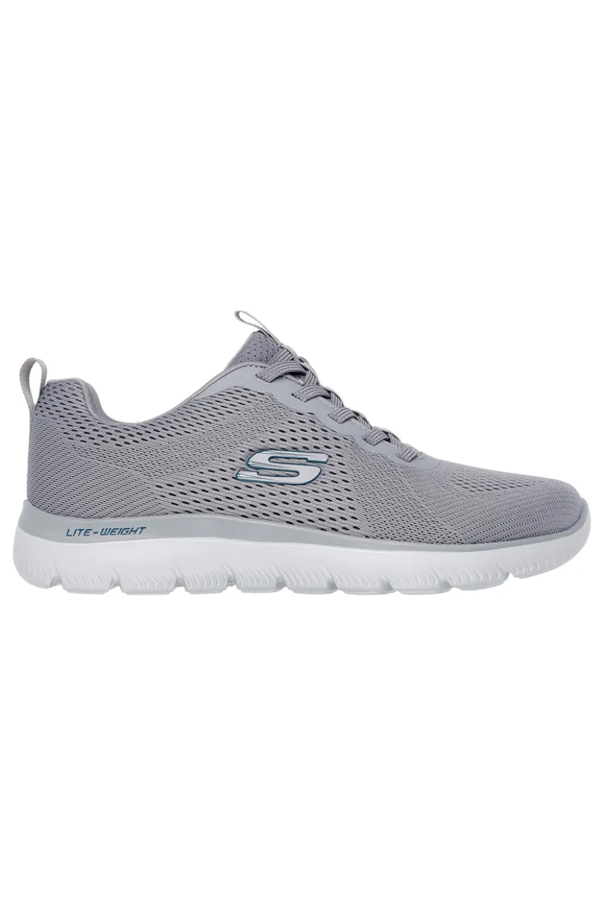 Sneakers grigie in mesh con Memory Foam Skechers Summits Eckler
