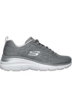 Sneakers grigie in mesh con memory foam Skechers Fashion fit bold boundaries