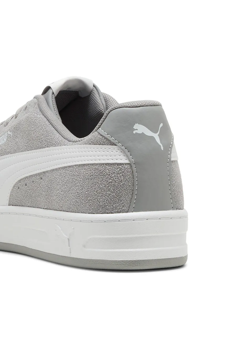 Sneakers grigie in pelle scamosciata con suola in gomma Puma Court Classic Clean SD