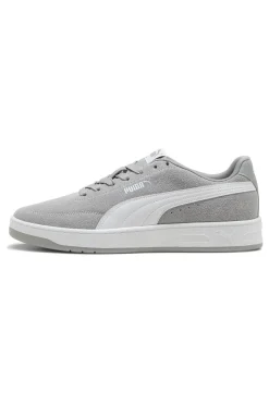 Sneakers grigie in pelle scamosciata con suola in gomma Puma Court Classic Clean SD