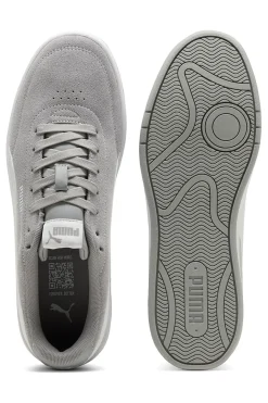 Sneakers grigie in pelle scamosciata con suola in gomma Puma Court Classic Clean SD