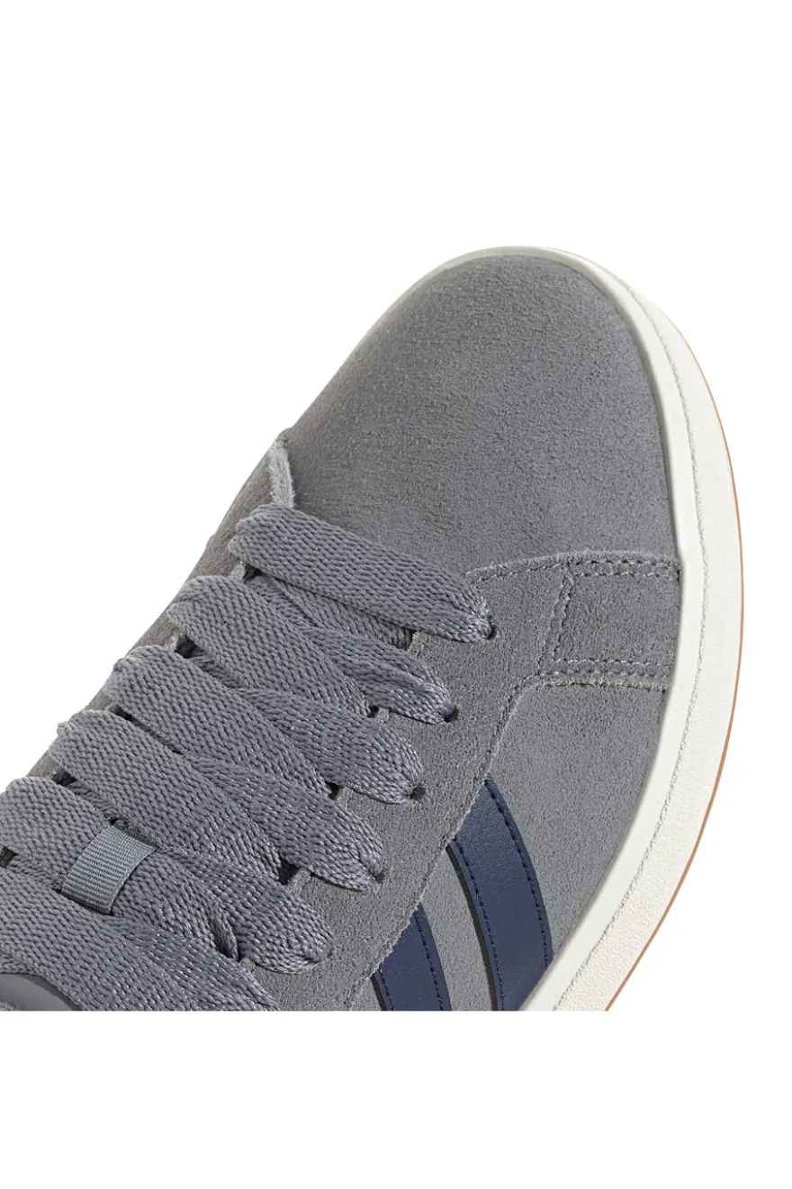 Sneakers grigie in pelle con strisce blu Adidas Grand Court Base 00s