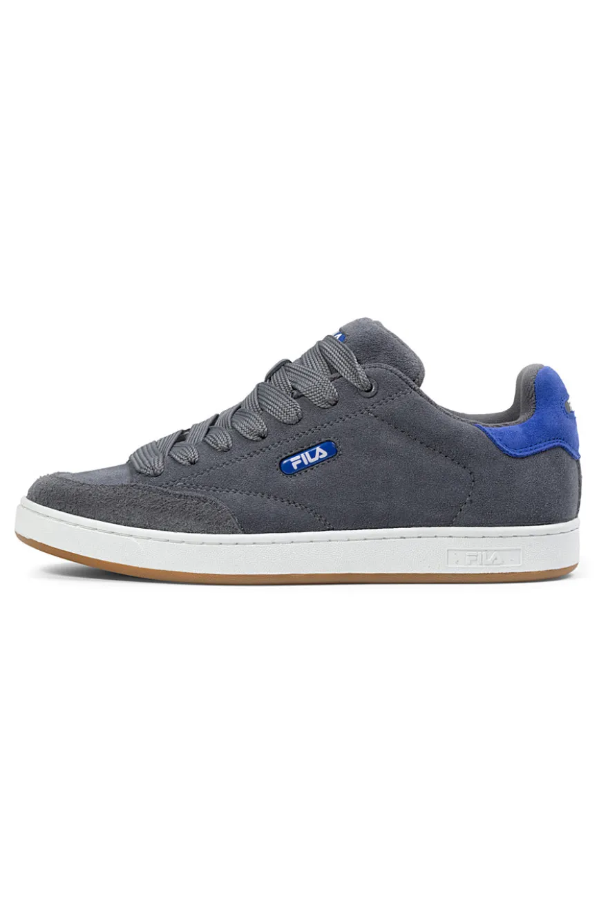 Sneakers grigie in suede con dettagli blu Fila FFM0437