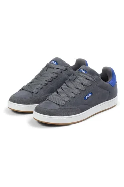 Sneakers grigie in suede con dettagli blu Fila FFM0437