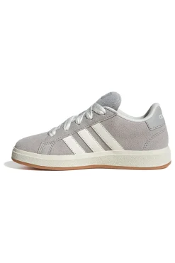 Sneakers grigie in suede con strisce bianche Adidas Grand Court 00s K