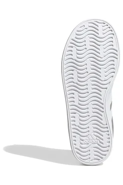 Sneakers grigie in suede con 3 strisce bianche Adidas VL Court 3.0 K