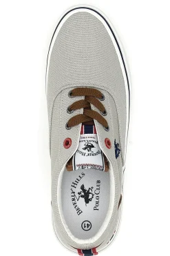 Sneakers grigie in tela con dettagli a contrasto BEVERLY HILLS POLO BATH CVS