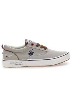 Sneakers grigie in tela con dettagli a contrasto BEVERLY HILLS POLO BATH CVS