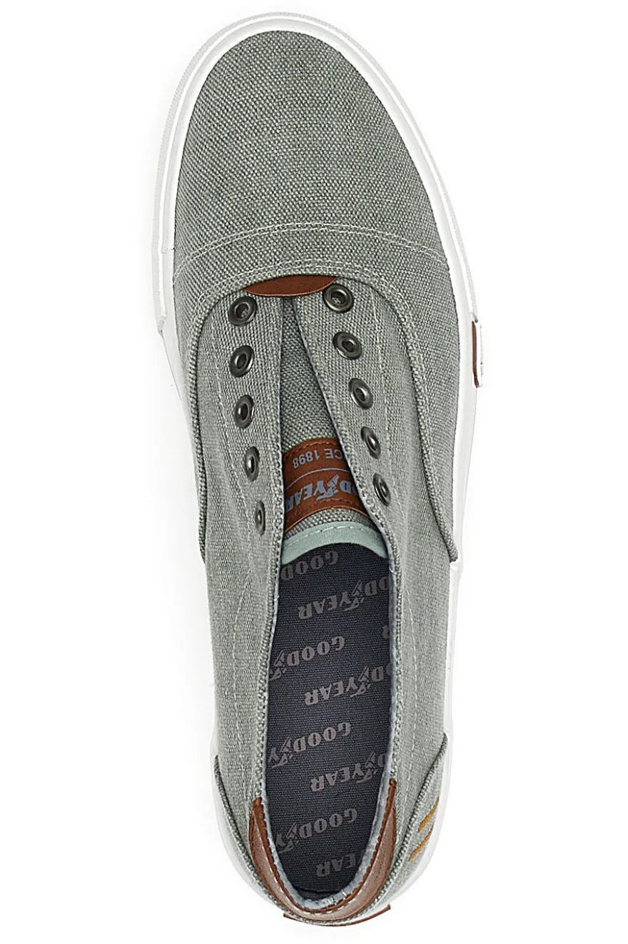 Sneakers Grigie in Tela senza Lacci Goodyear 41033
