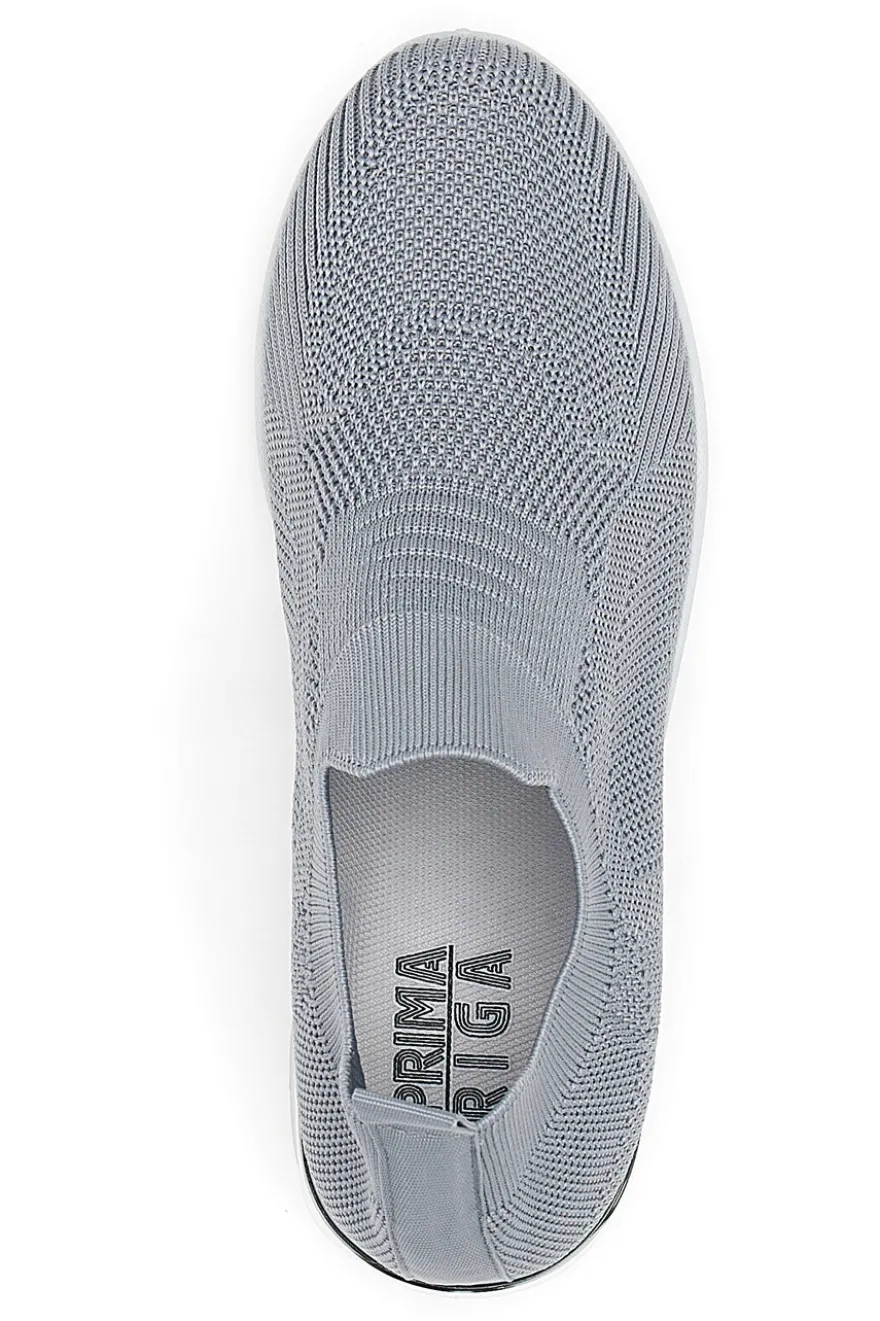 Sneakers Grigie Slip-on Con Zeppa Prima Riga 432