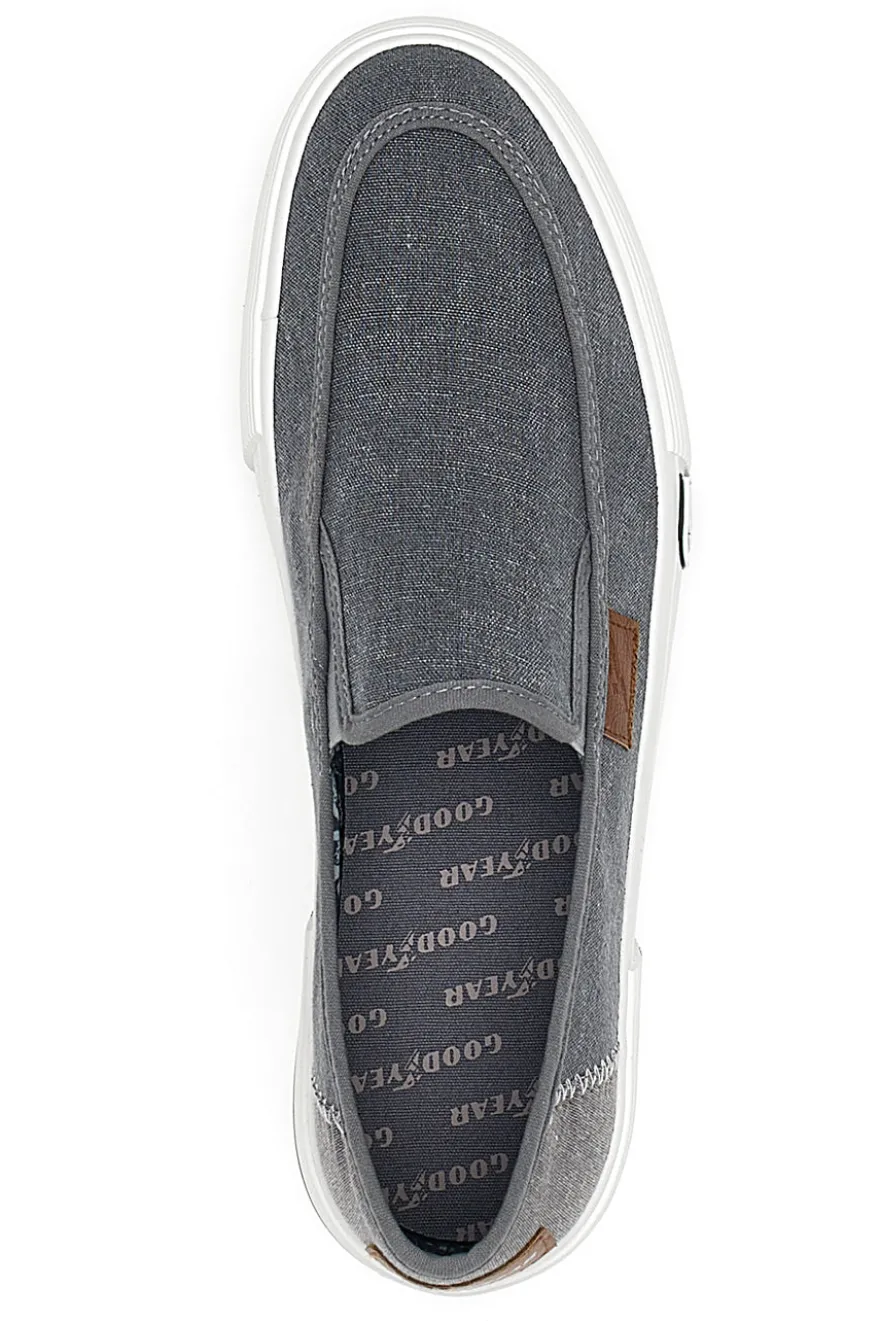 Sneakers Grigie Slip-On In Tela Goodyear 41037