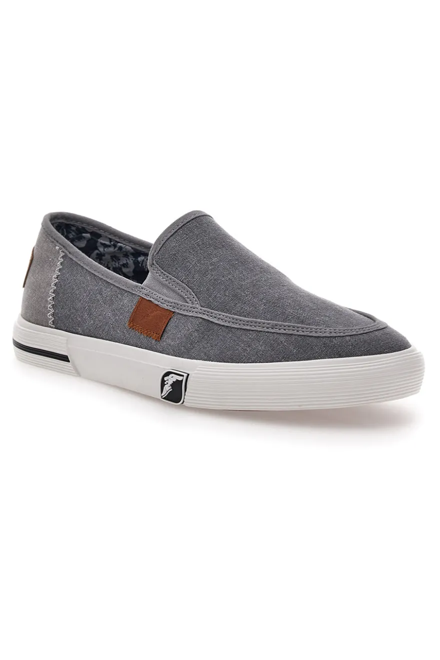Sneakers Grigie Slip-On In Tela Goodyear 41037
