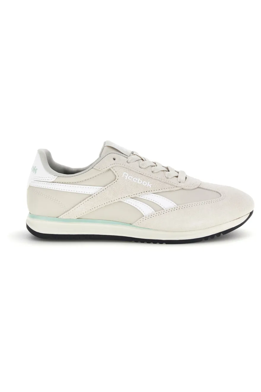 Sneakers grigio con inserti suede e suola nera Reebok World 70