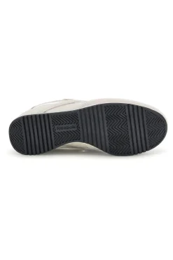 Sneakers grigio con inserti suede e suola nera Reebok World 70