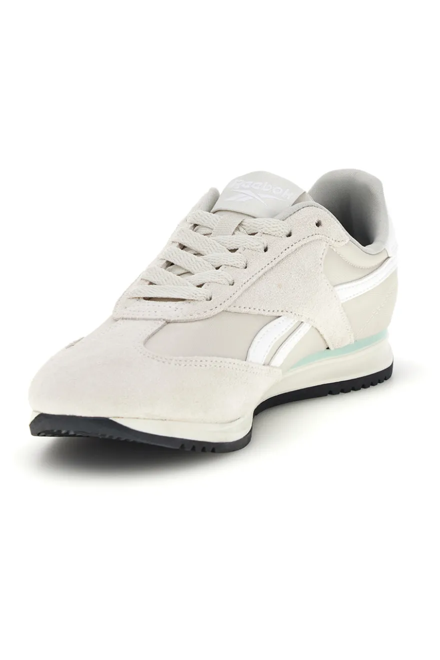 Sneakers grigio con inserti suede e suola nera Reebok World 70