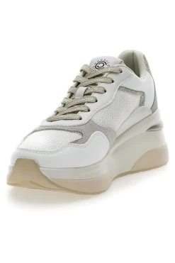 Sneakers Grigio e Bianco zeppa comfort in pelle Pittarello capsule Benny