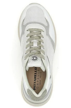 Sneakers Grigio e Bianco zeppa comfort in pelle Pittarello capsule Benny