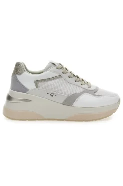 Sneakers Grigio e Bianco zeppa comfort in pelle Pittarello capsule Benny