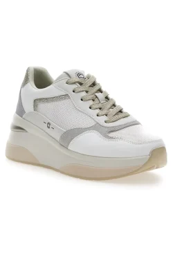 Sneakers Grigio e Bianco zeppa comfort in pelle Pittarello capsule Benny