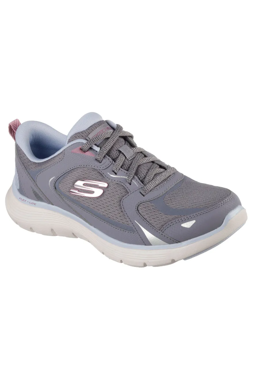 Sneakers grigio polvere in mesh con memory foam Skechers Flex Appeal 5.0 Retro Rush