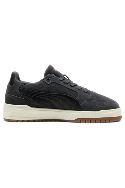Sneakers grigio scuro in tessuto scamosciato con suola beige Puma Shuffle Downtown SD