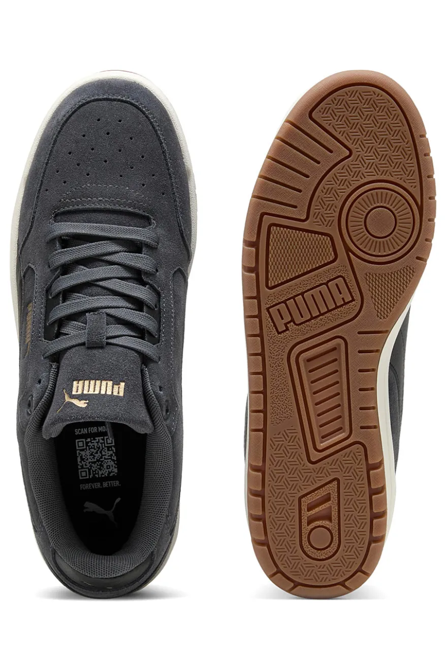 Sneakers grigio scuro in tessuto scamosciato con suola beige Puma Shuffle Downtown SD