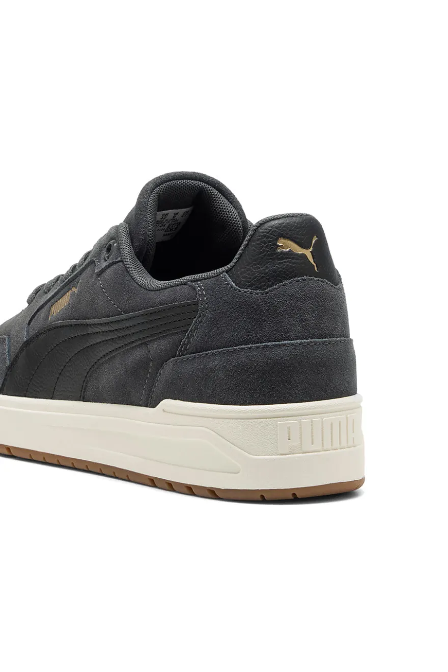 Sneakers grigio scuro in tessuto scamosciato con suola beige Puma Shuffle Downtown SD