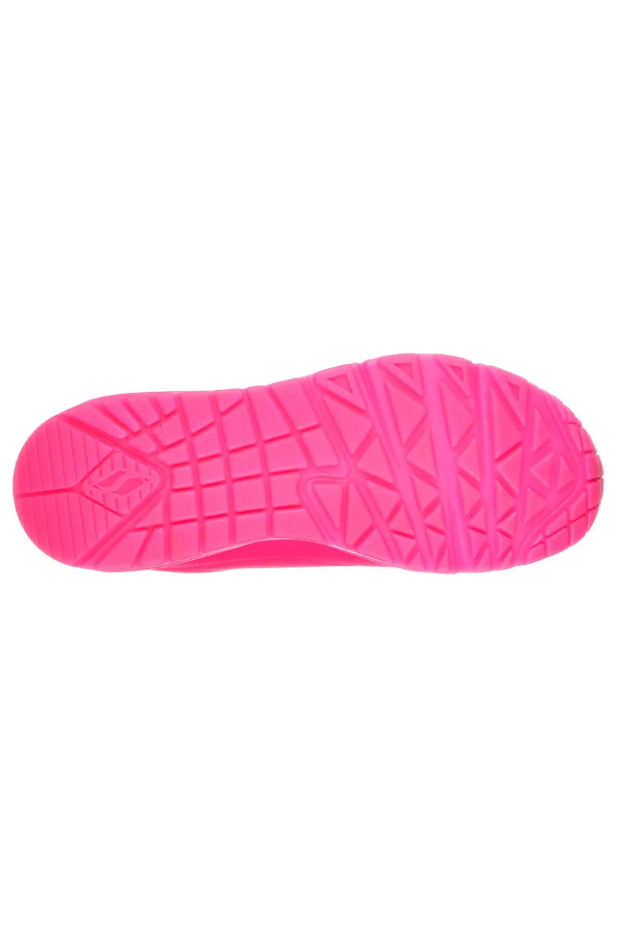 Sneakers hot pink con memory foam Skechers Uno Night Shades