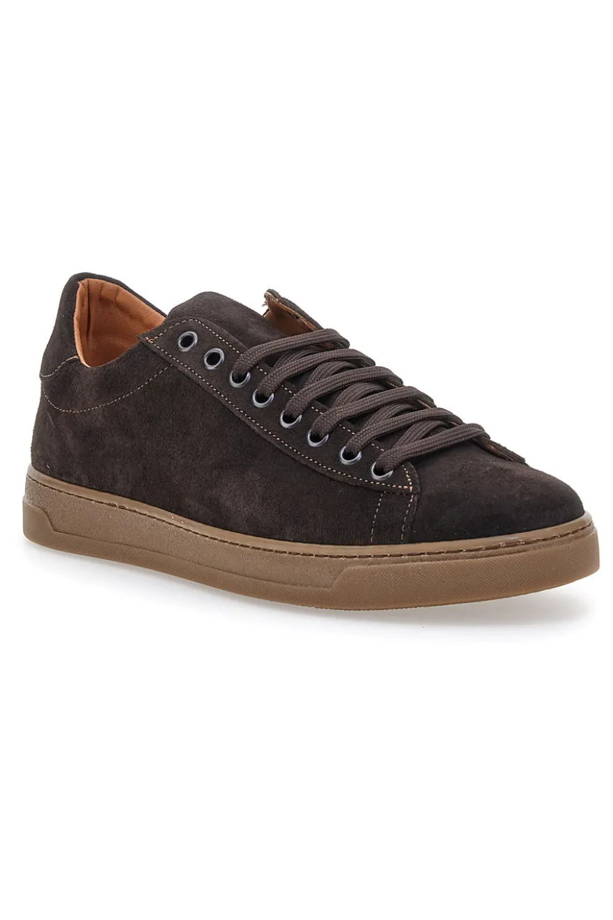 Sneakers in camoscio marrone scuro Made in Italy PITTARELLO FOCUS 3021