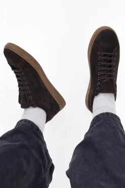 Sneakers in camoscio marrone scuro Made in Italy PITTARELLO FOCUS 3021